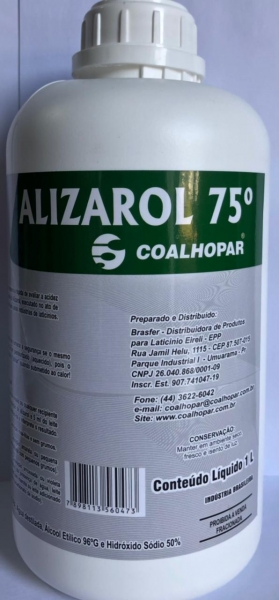 ALIZAROL 75%/80% 1LT / caixa com 12 unidades 1LT